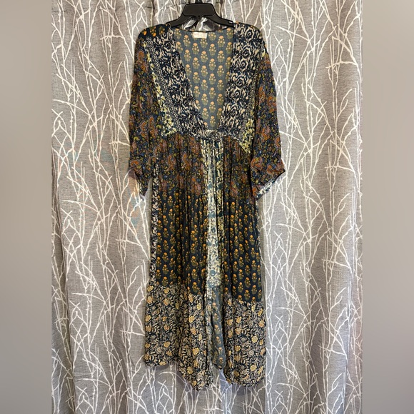 Free People Tops - Free People Floral Floor Length Duster Kimono One Size